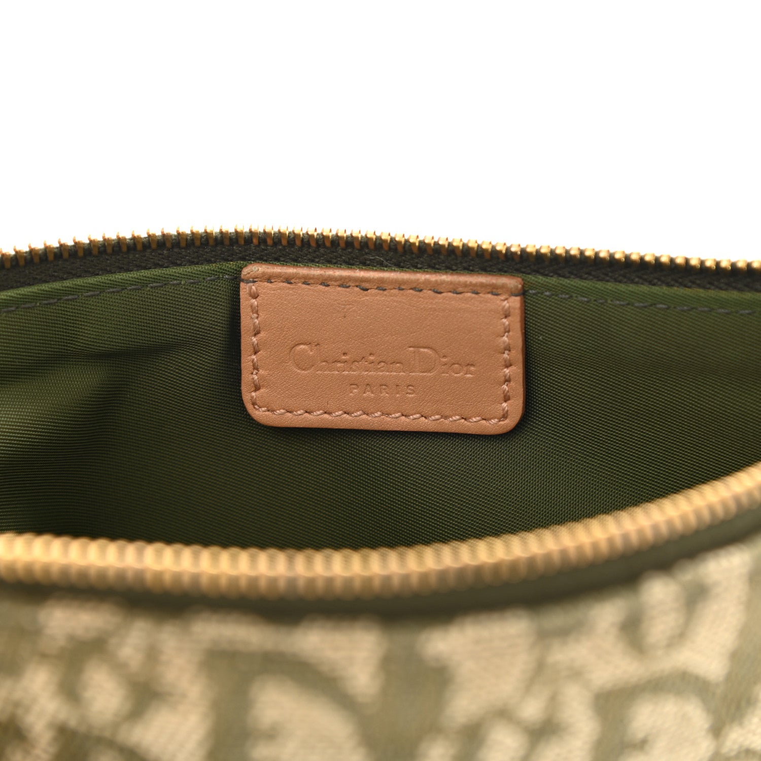 Christian Dior Monogram Mini Saddle Pochette Green 6 of 16