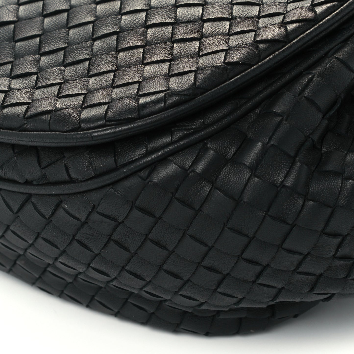 Nappa Intrecciato Message Bag Black