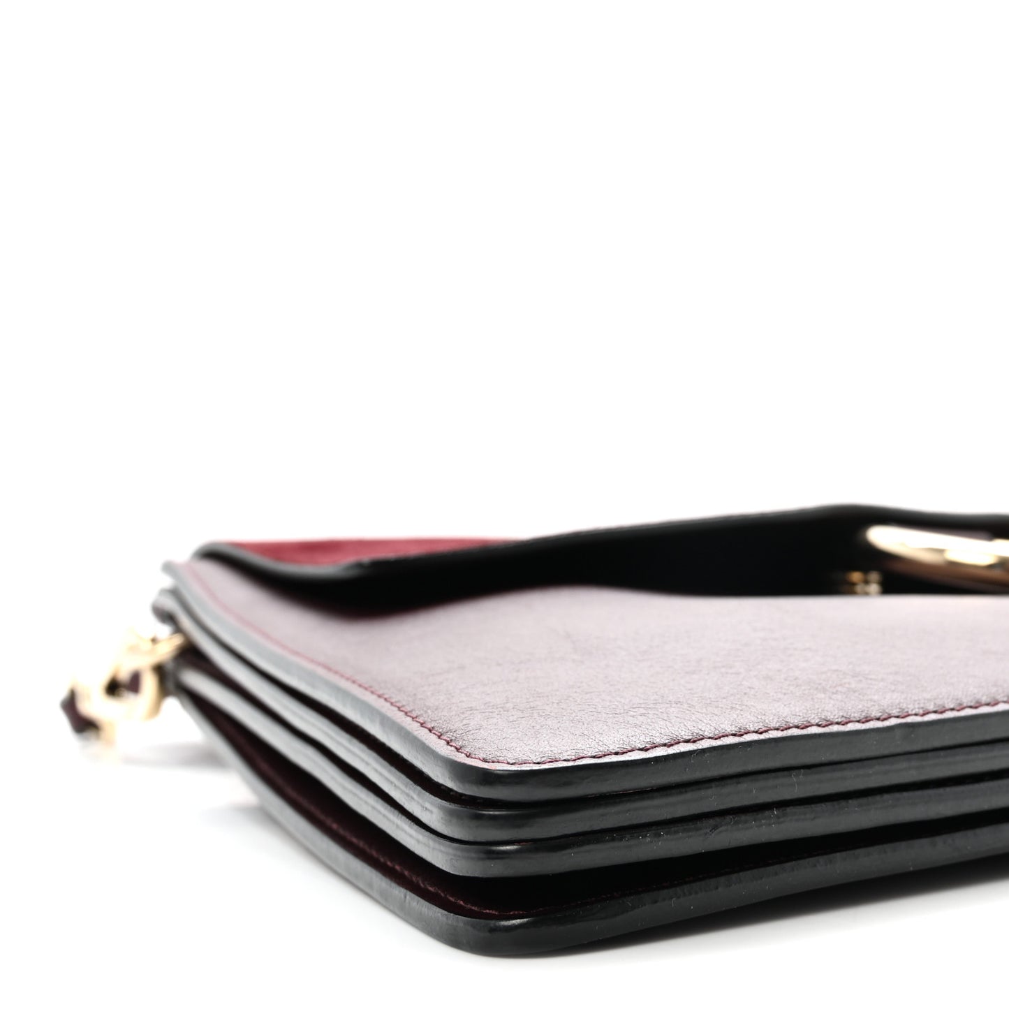 Calfskin Suede Medium Faye Shoulder Bag Dark Purple