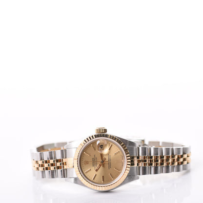 Rolex Stainless Steel 18K Yellow Gold 26mm Oyster Perpetual Datejust Watch Champagne 69173 2 of 6