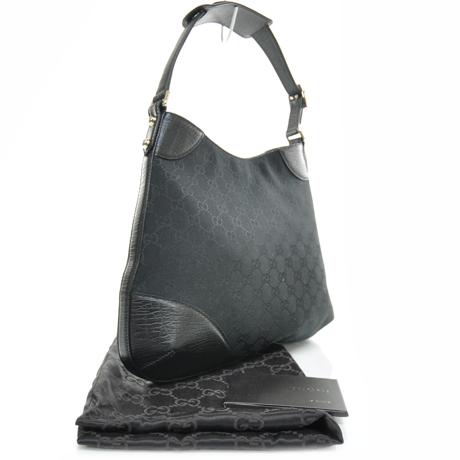Gucci Monogram Web Hasler Hobo Black 2 of 5