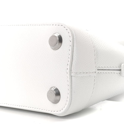 Balenciaga Grained Calfskin XXS Ville Top Handle Bag White Black 10 of 10