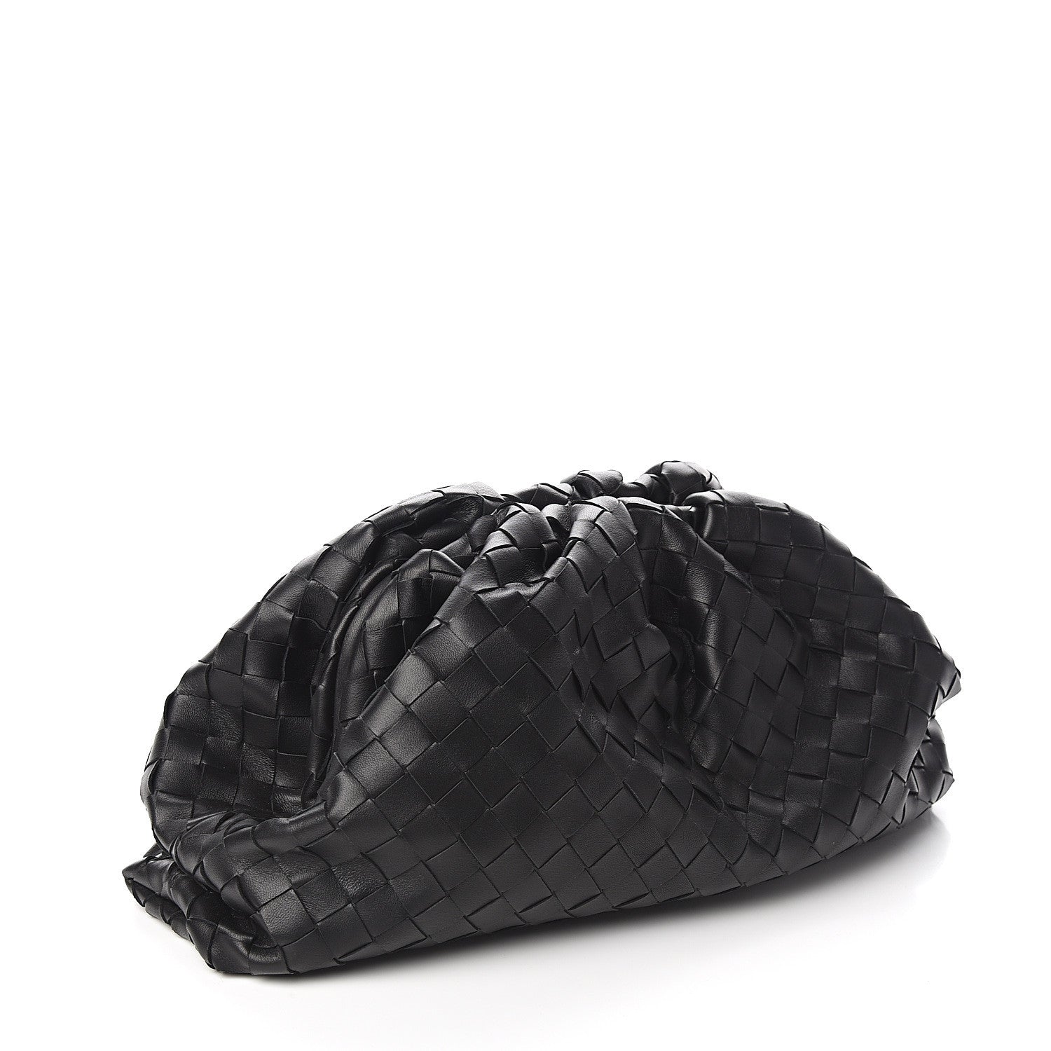 Bottega Veneta Nappa Maxi Intreccio The Pouch Oversized Clutch Black 2 of 8