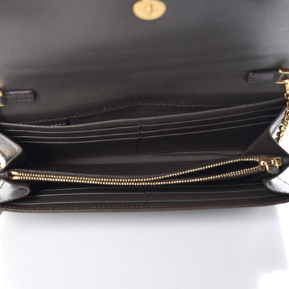 Fendi Vitello Liberty Century Lucido By The Way Continental Wallet On Chain Carbone 5 of 8