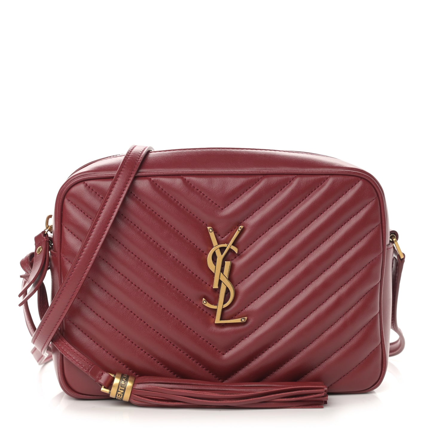 Calfskin Matelasse Monogram Lou Camera Bag Red