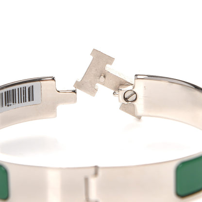 Hermes Enamel Narrow Clic Clac H Bracelet PM Vert Sapin 6 of 7
