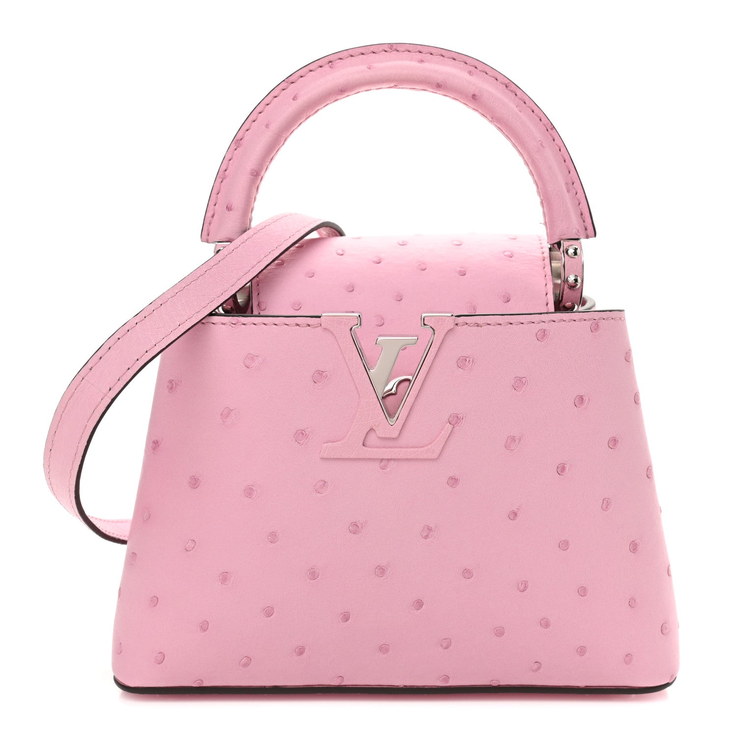 Louis Vuitton Ostrich Capucines Mini Pink 1 of 10