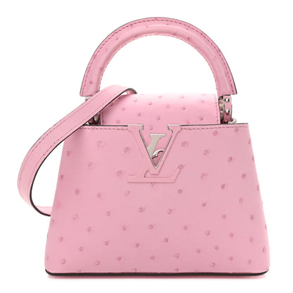 Louis Vuitton Ostrich Capucines Mini Pink 1 of 10