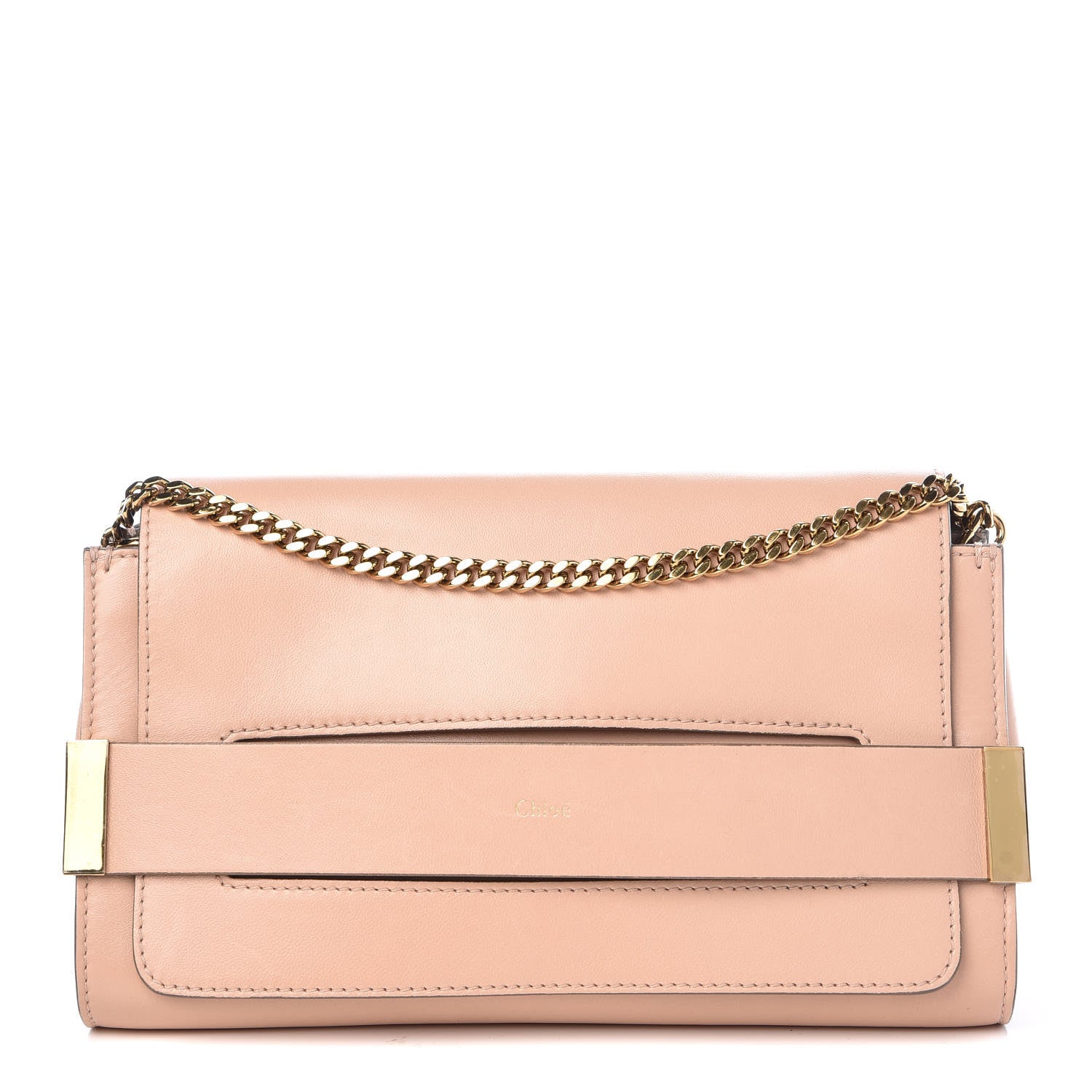 Chloe Nappa Medium Elle Chain Clutch Blush Nude 1 of 10