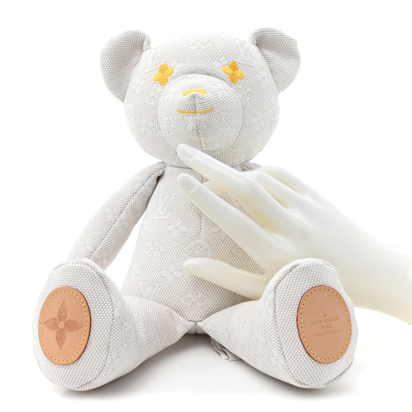 Monogram Jacquard Louis Teddy Bear Beige Yellow