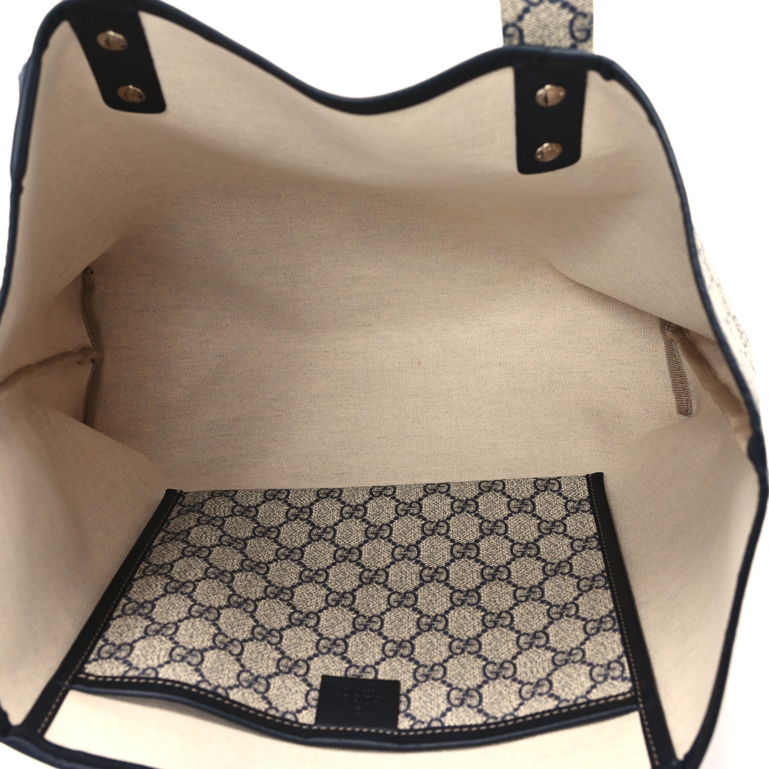 Gucci GG Plus Monogram Medium Signature Web Loop Tote Navy 5 of 10