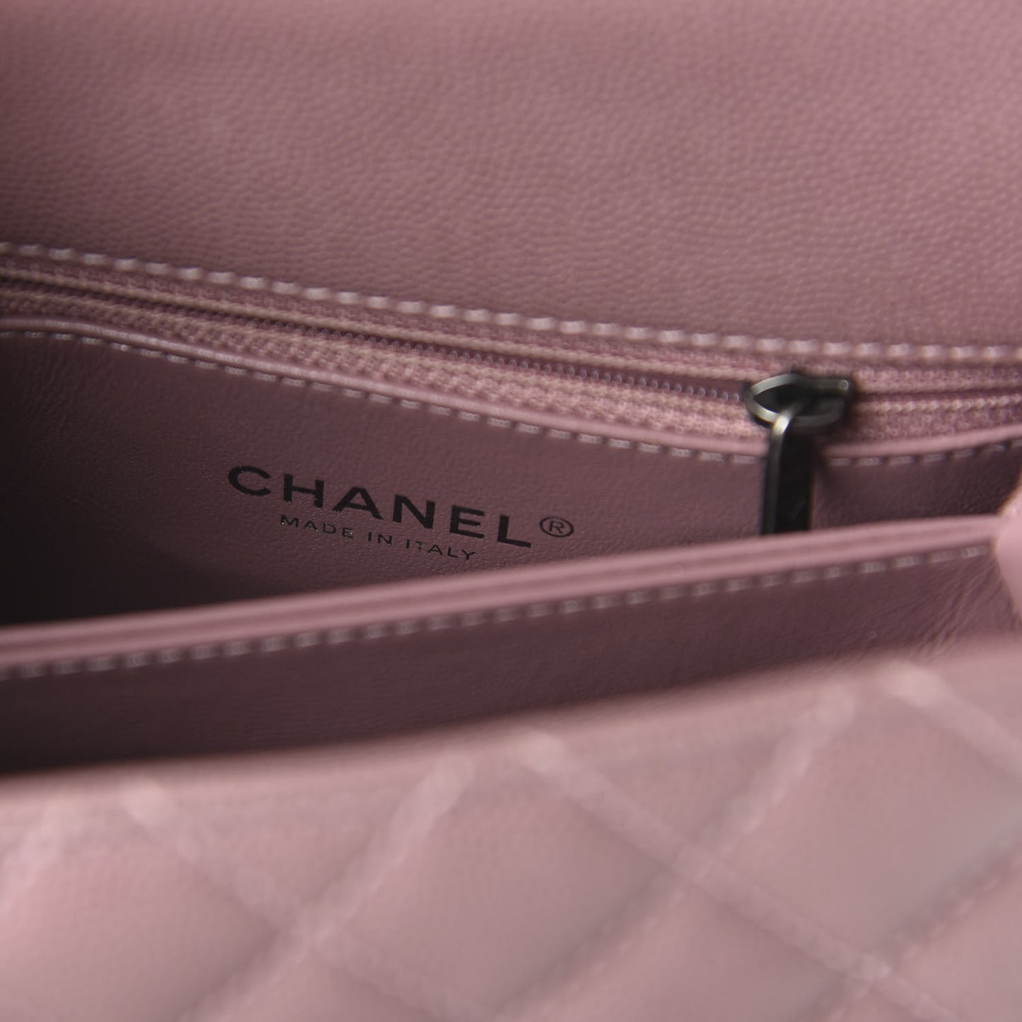 Caviar Lizard Quilted Mini Coco Handle Flap Pink Burgundy