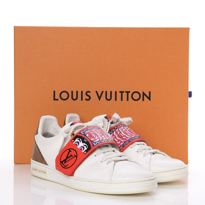 Louis Vuitton Calfskin Reverse Monogram Kabuki Low Top Sneakers 39.5 White 15 of 15