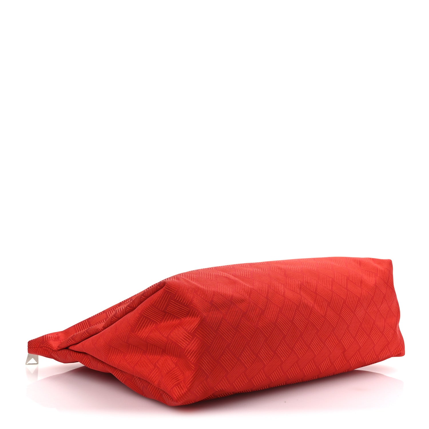 Bottega Veneta Econyl Jacquard Nylon Intreccio Zip Pouch Clutch Tomato 4 of 10