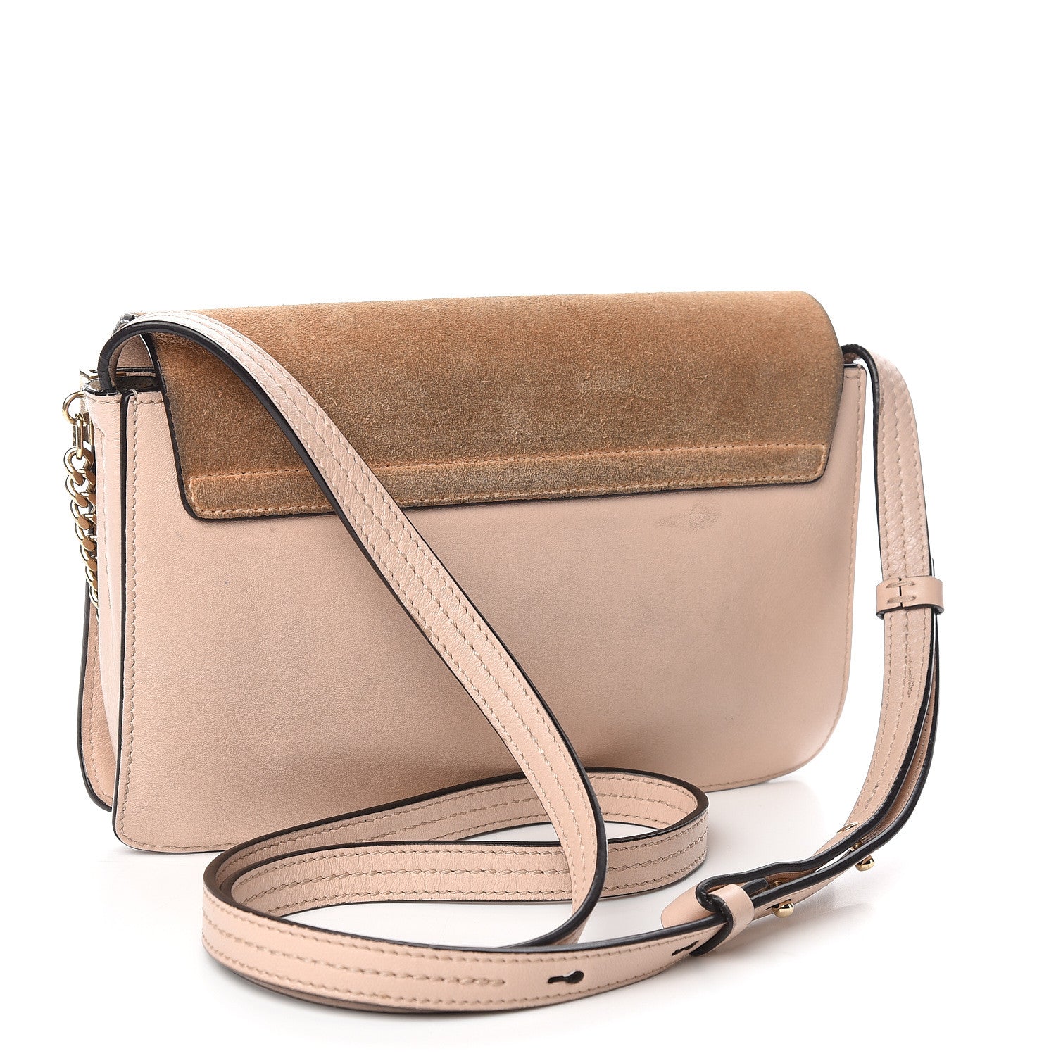 Chloe Suede Calfskin Small Faye Shoulder Bag Cement Pink 3 of 19