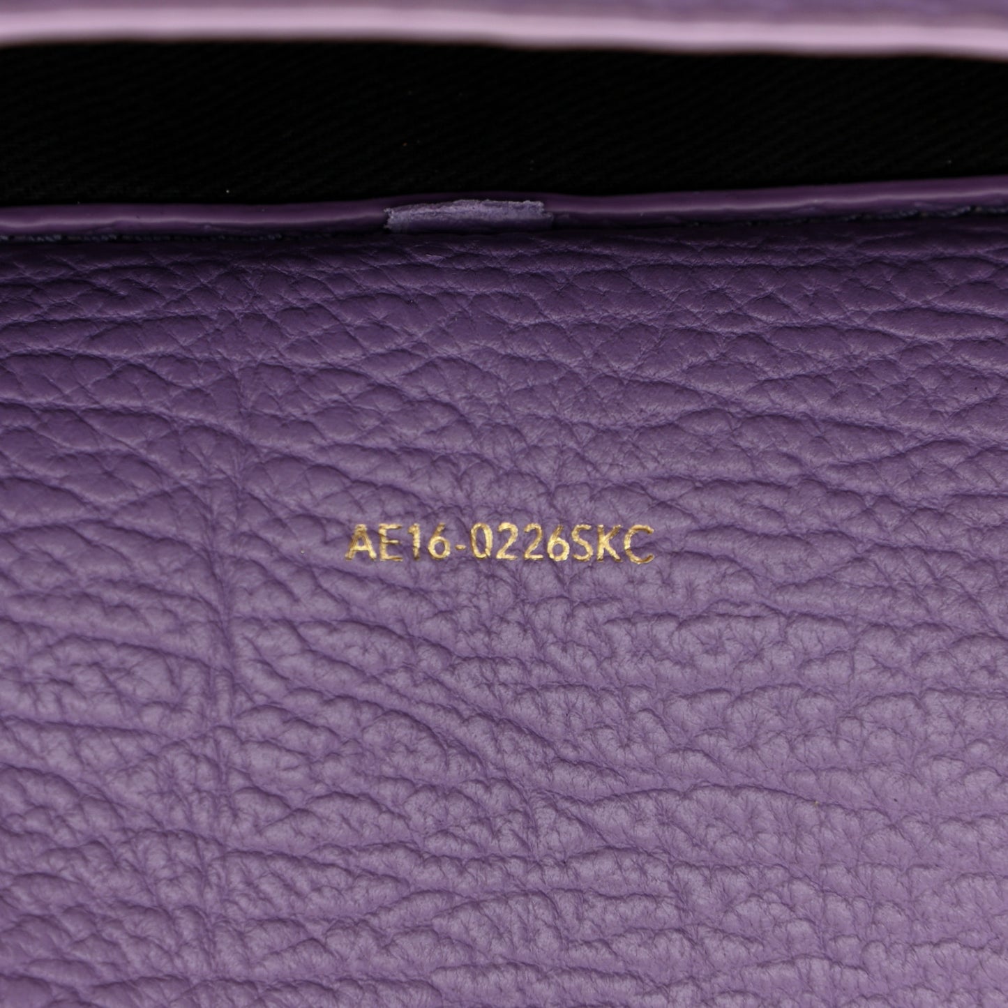 Textured Calfskin Mini Pashli Satchel Violet
