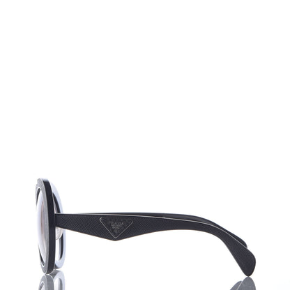 Prada Round Sunglasses SPR 15S Black 3 of 8