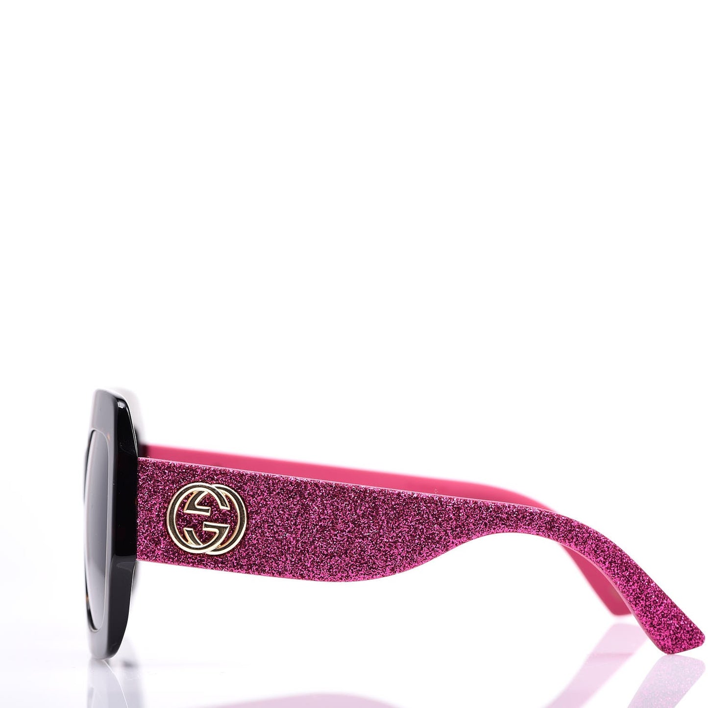 Square Frame GG0102S Sunglasses Glitter Pink