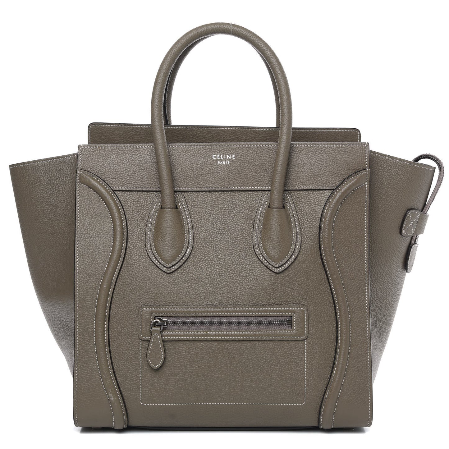 Drummed Calfskin Mini Luggage Souris