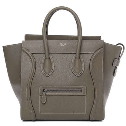 Celine Drummed Calfskin Mini Luggage Souris 1 of 15