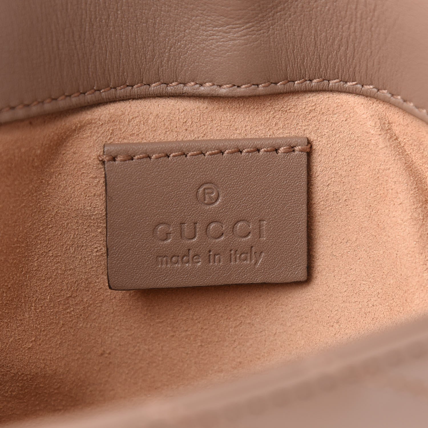 Gucci Calfskin Matelasse Super Mini GG Marmont Shoulder Bag Porcelain Rose 6 of 9