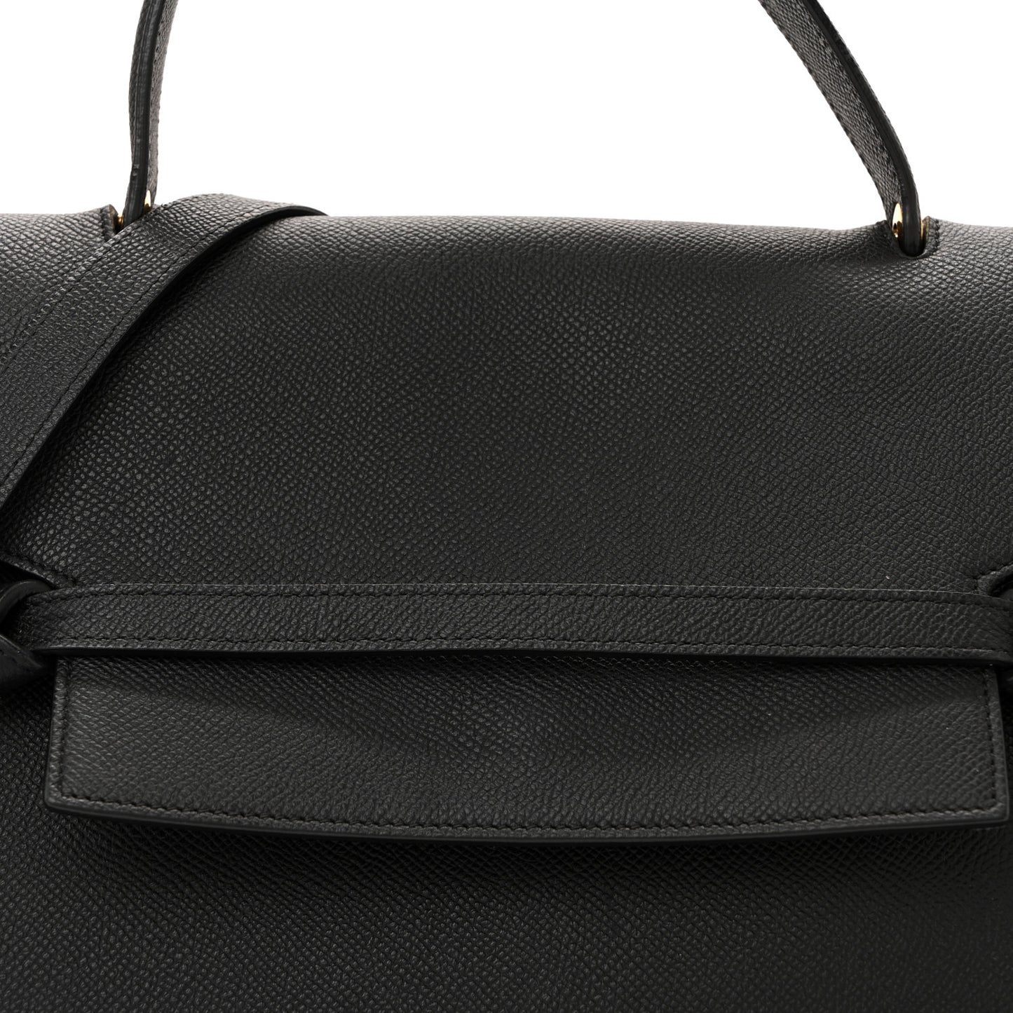 Grained Calfskin Mini Belt Bag Black