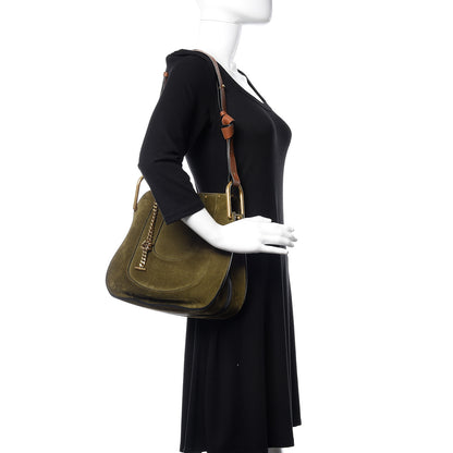Chloe Calfskin Suede Small Hayley Hobo Eucalyptus 2 of 9