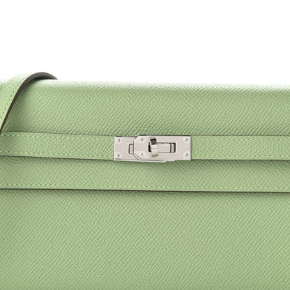 Hermes Epsom Verso Kelly Wallet To Go Vert Criquet Bleu Brume 9 of 10