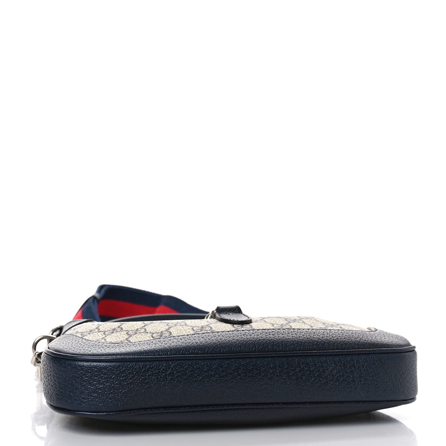 Gucci GG Supreme Monogram Textured Dollar Calfskin Web Small Jackie 1961 Hobo Beige Blue 5 of 9