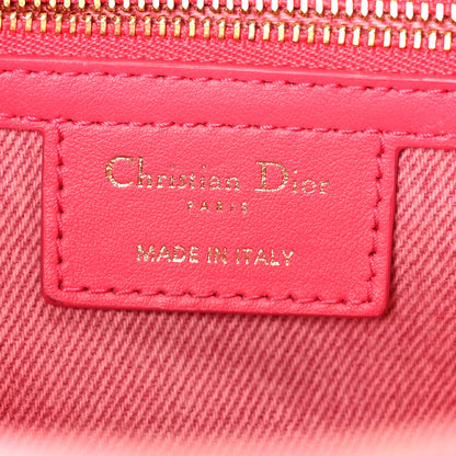 Christian Dior Denim Macrocannage Medium Caro Bag Fuchsia Multicolor 6 of 11
