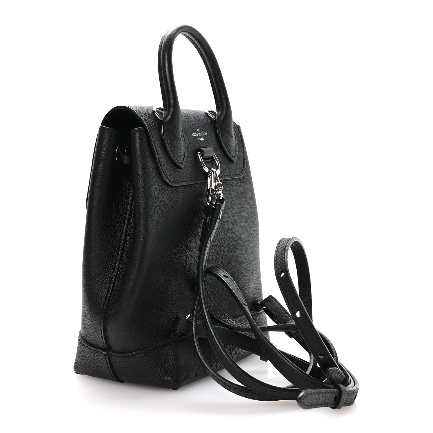 Calfskin Lockme Mini Backpack Black