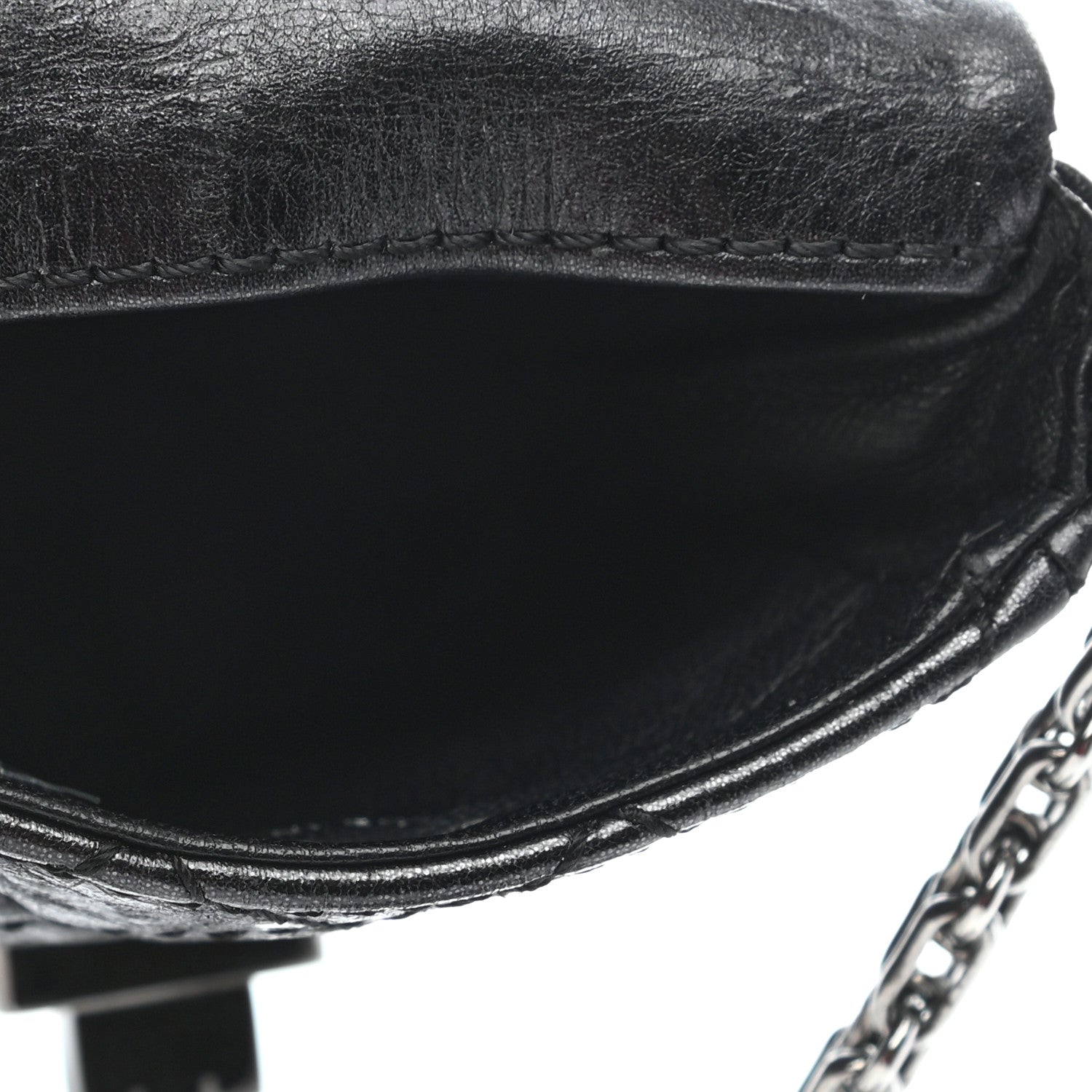 Chanel Metallic Aged Calfskin Quilted 2.55 Reissue Phone Case Black 7 of 16