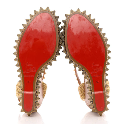 Christian Louboutin Calfskin Cordorella 110 Wedge Sandals 39 Version Cuoio 5 of 12