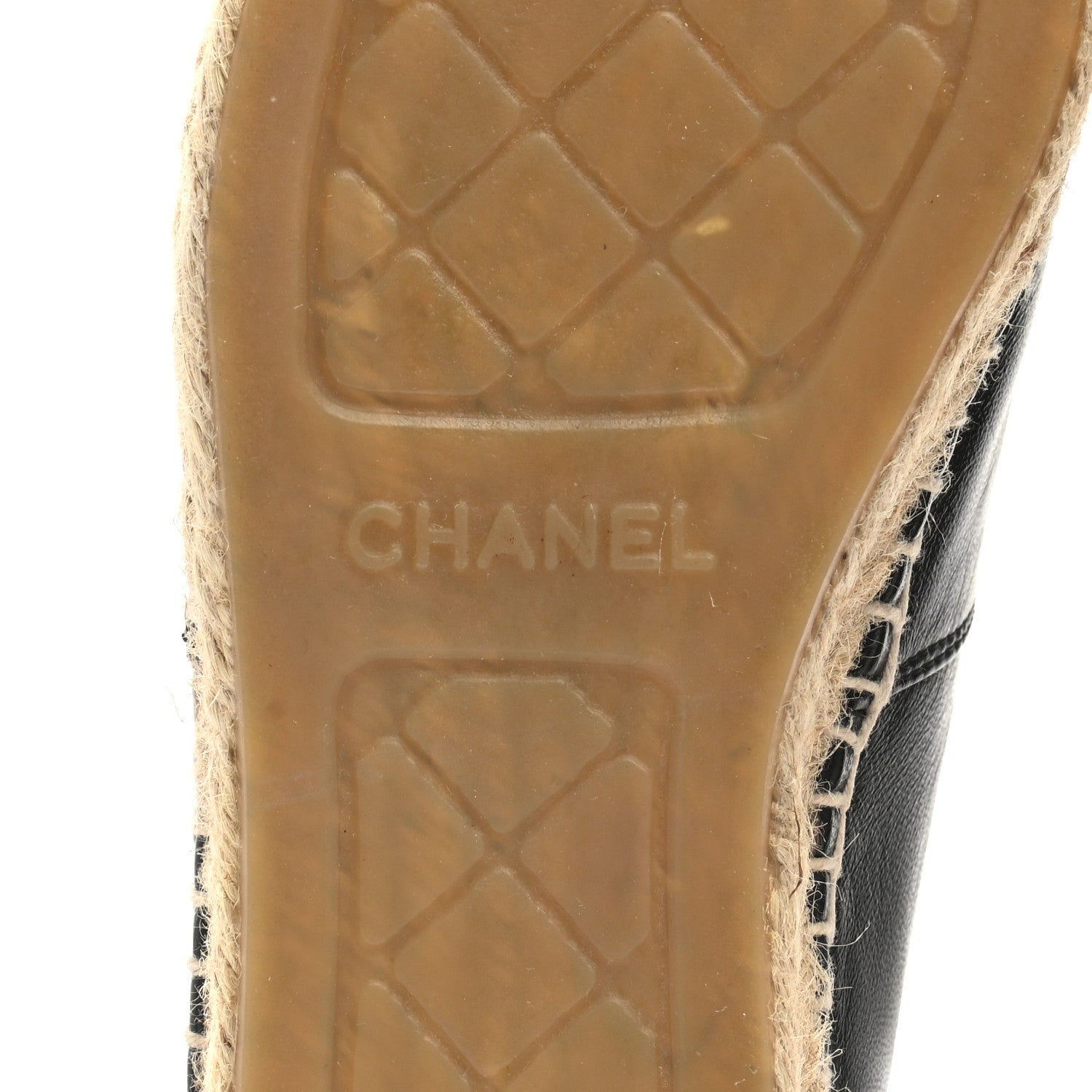 Chanel Lambskin CC Espadrilles 37 Black 6 of 10