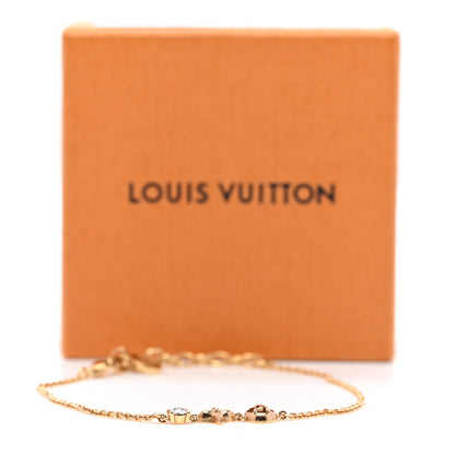 Louis Vuitton Metal Crystal Petit Louis Bracelet Gold 5 of 5