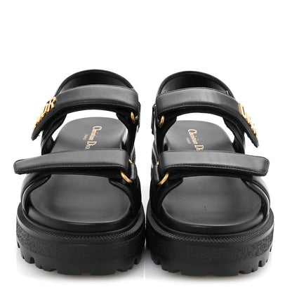 Christian Dior Lambskin Dioract Platform Sandals 36.5 Black 3 of 10