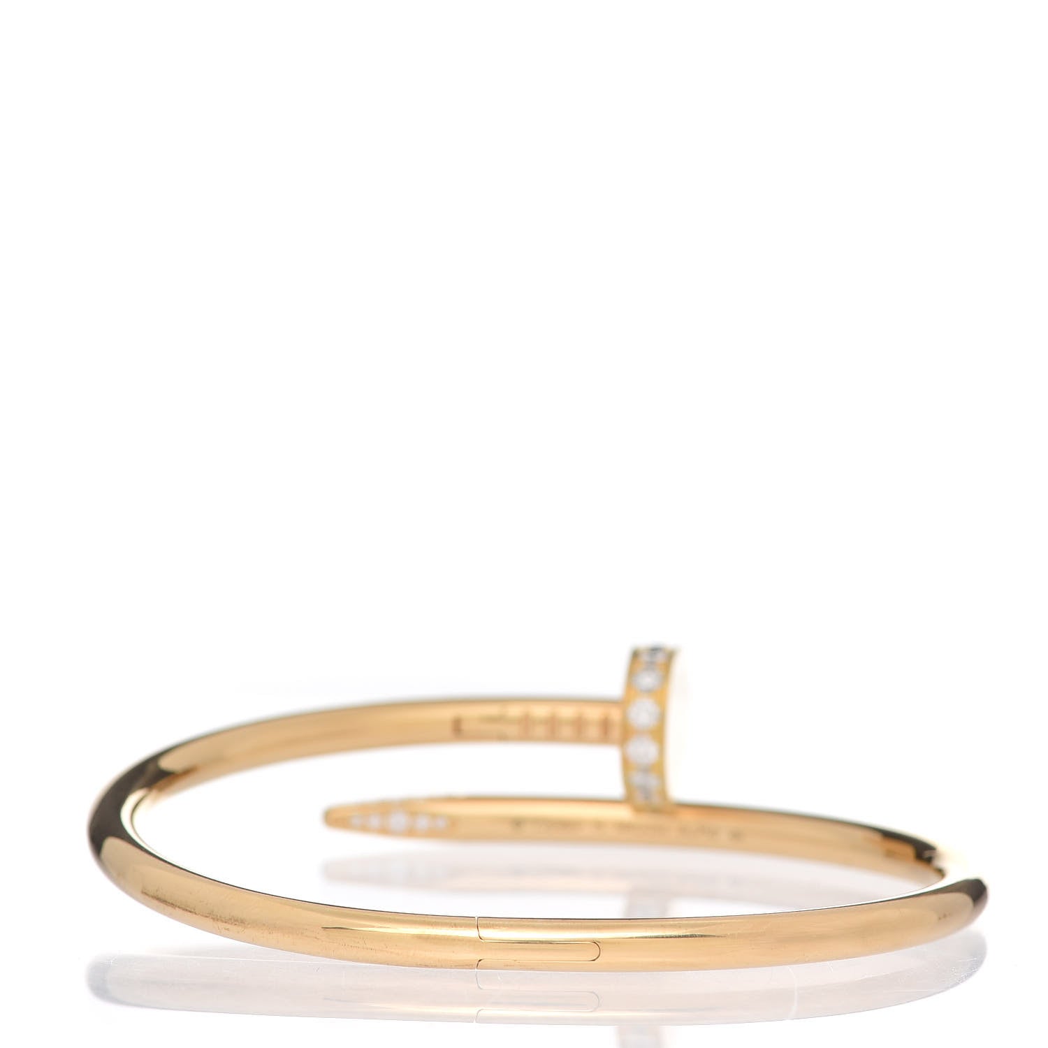 Cartier 18K Yellow Gold Diamond Juste Un Clou Bracelet 15 3 of 7