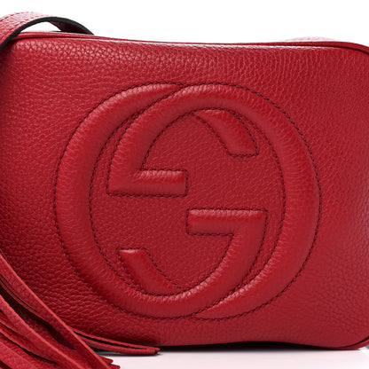Gucci Pebbled Calfskin Small Soho Disco Bag Vibrant Red 9 of 12