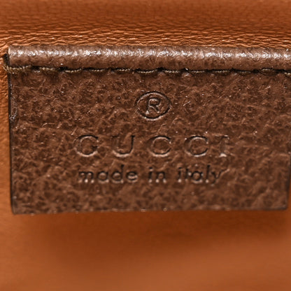 Gucci Monogram Jumbo GG Textured Dollar Calfskin Mini Diana Tote Bag Camel Ebony New Acero 5 of 9