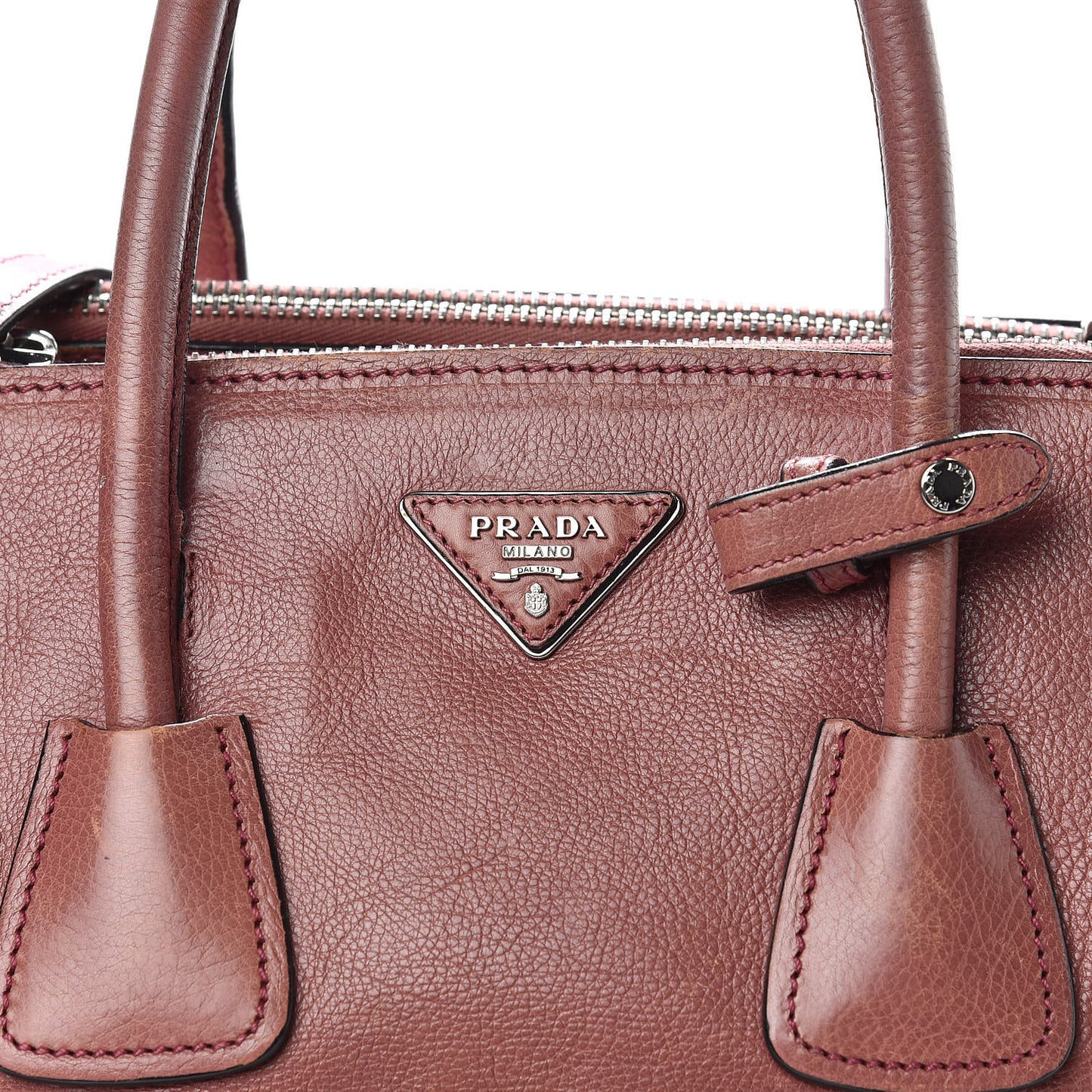 Glace Calf Small Twin Pocket Tote Pink