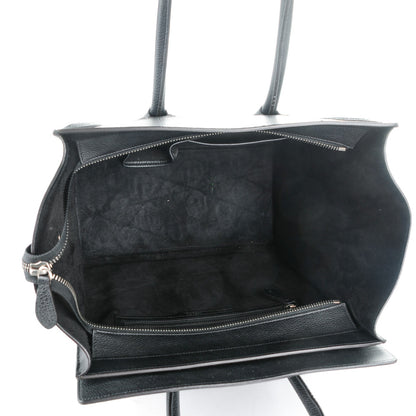 Celine Drummed Calfskin Mini Luggage Black 5 of 8