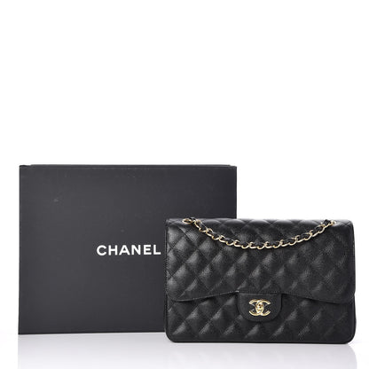 Chanel Caviar Quilted Jumbo Double Flap Black 9 of 9