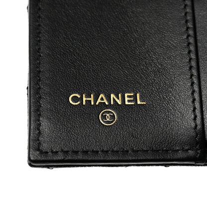 Chanel Caviar Quilted Studded CC Double Flap Wallet Black 7 of 14