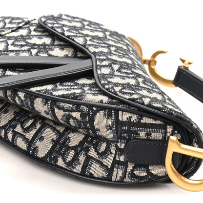 Christian Dior Oblique Mini Saddle Bag Blue 10 of 10