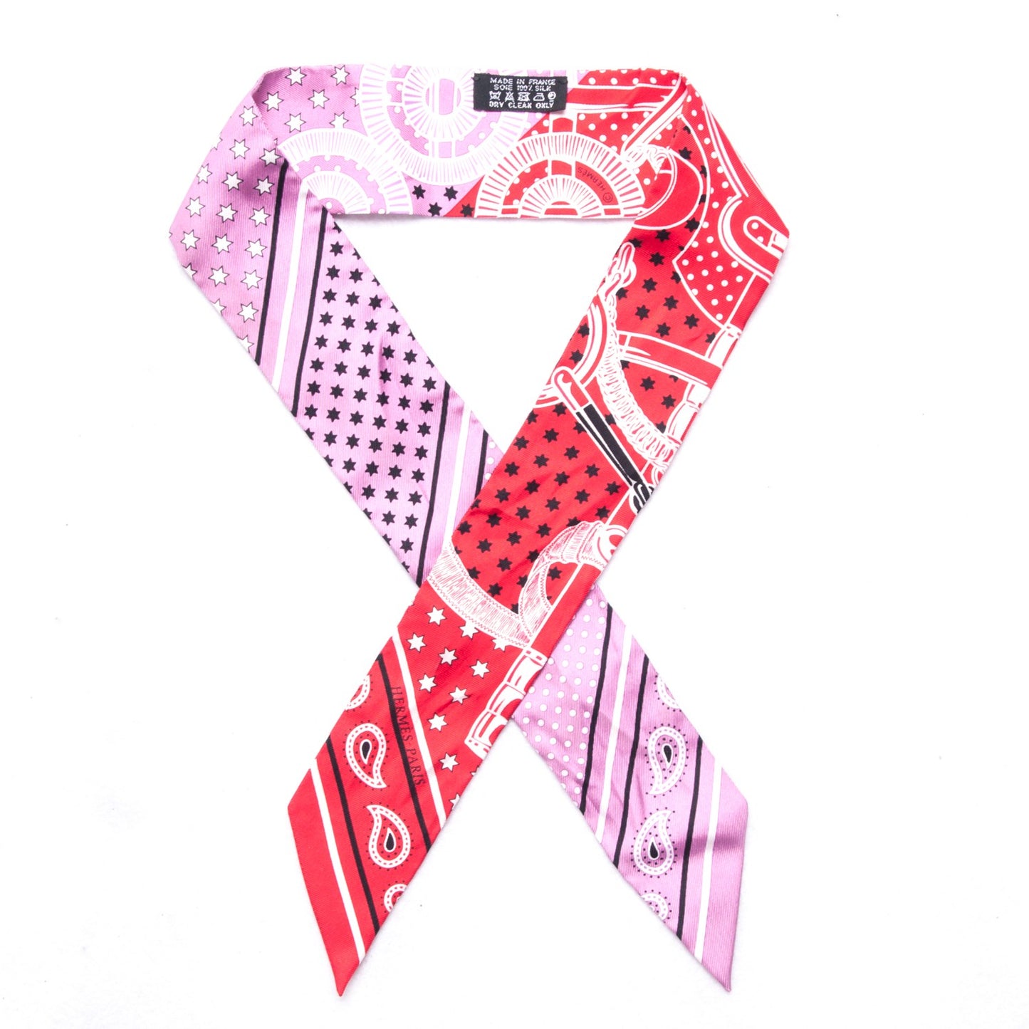 Silk Eperon d'Or Cut Twilly Parme Blanc Rouge