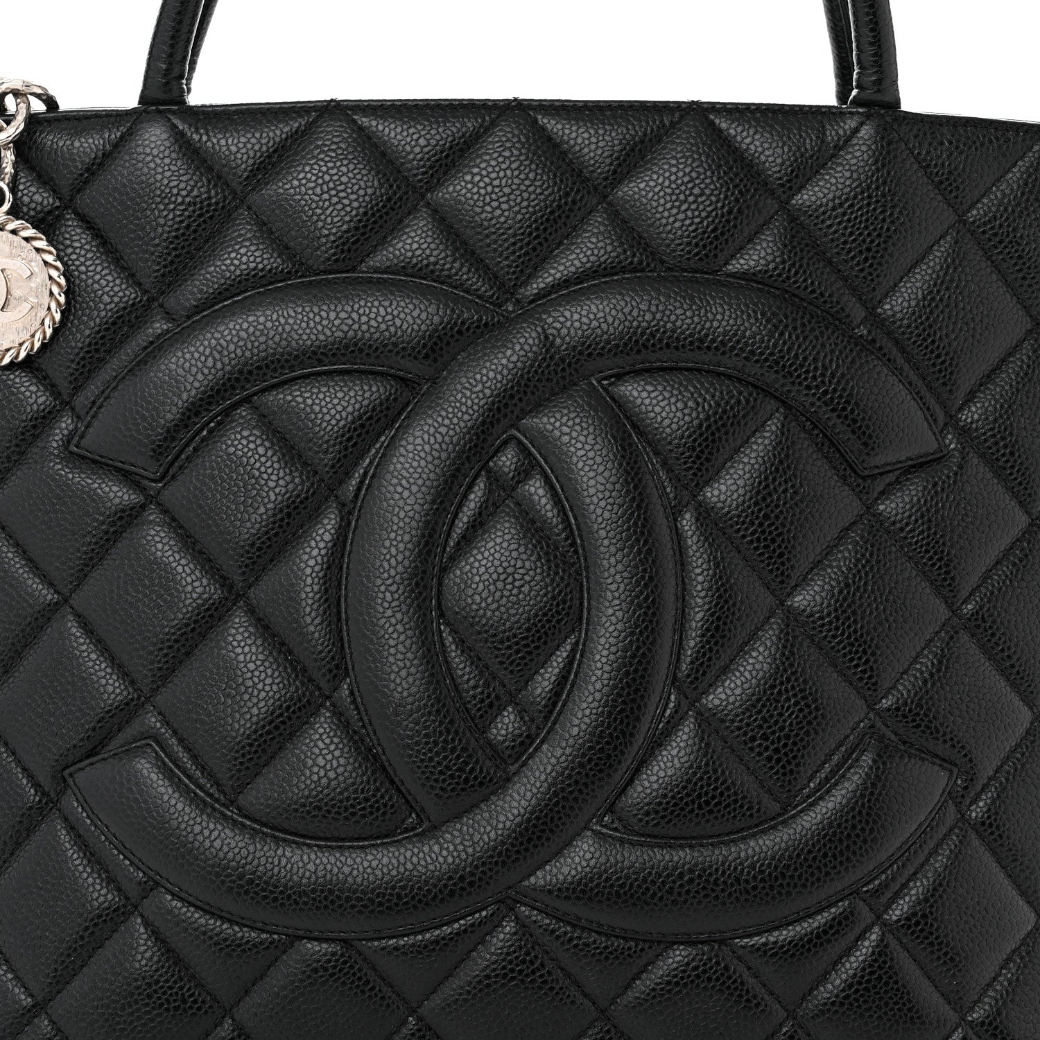 Chanel Caviar Quilted Medallion Tote Black 8 of 10