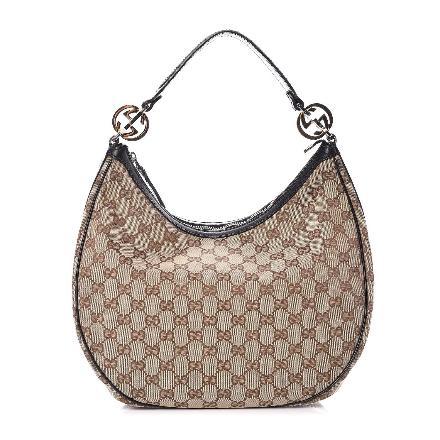 Gucci Monogram Medium GG Twins Hobo Black 1 of 13