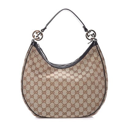 Gucci Monogram Medium GG Twins Hobo Black 1 of 13