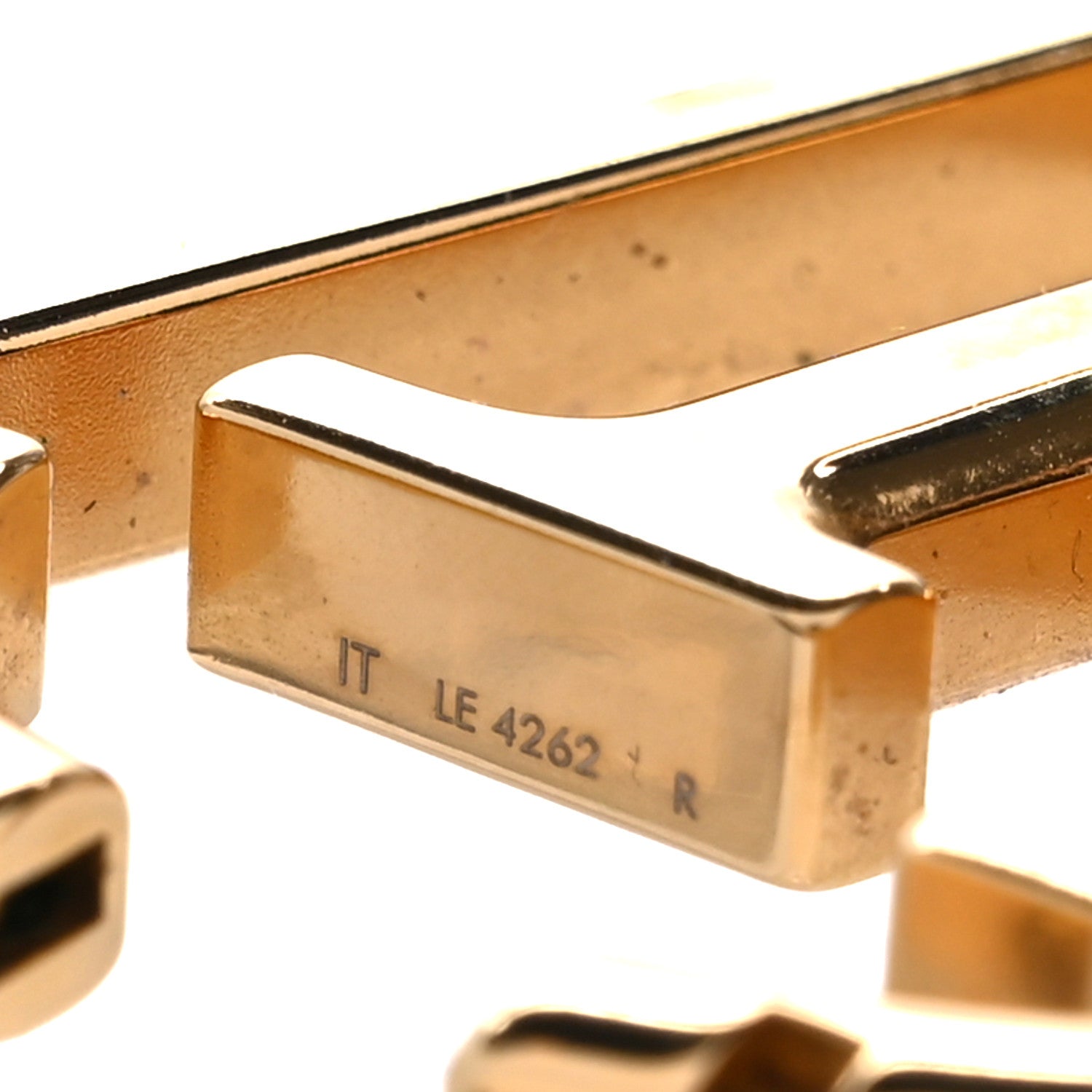 Louis Vuitton Metal Louise Hoop Earrings Gold 4 of 5