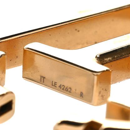 Louis Vuitton Metal Louise Hoop Earrings Gold 4 of 5